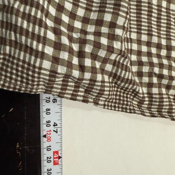 Urban Outfitters S NEW UO Gabrielle Woven Midi Wrap Dress Brown Motif - Picture 9 of 11